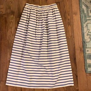 Lined midi Jcrew nautical midi skirt size 2
